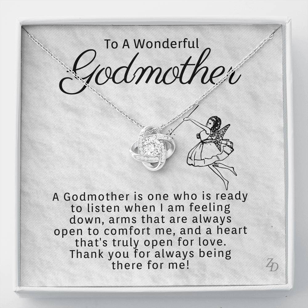 To A Wonderful Godmother-"Open Heart" Necklace