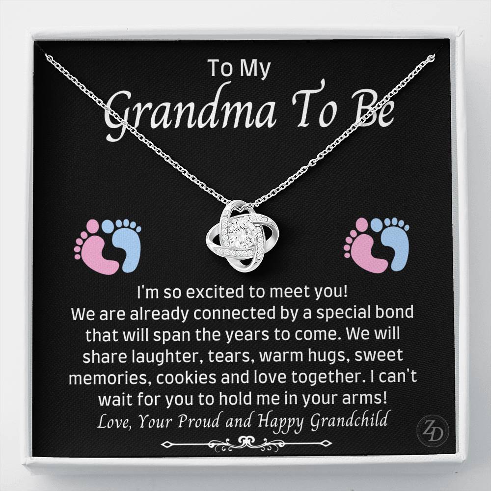 To My Grandma To Be-"Excited to Meet You" Necklace