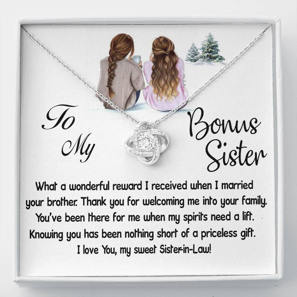 To My Bonus Sister-"Wonderful Reward" Necklace