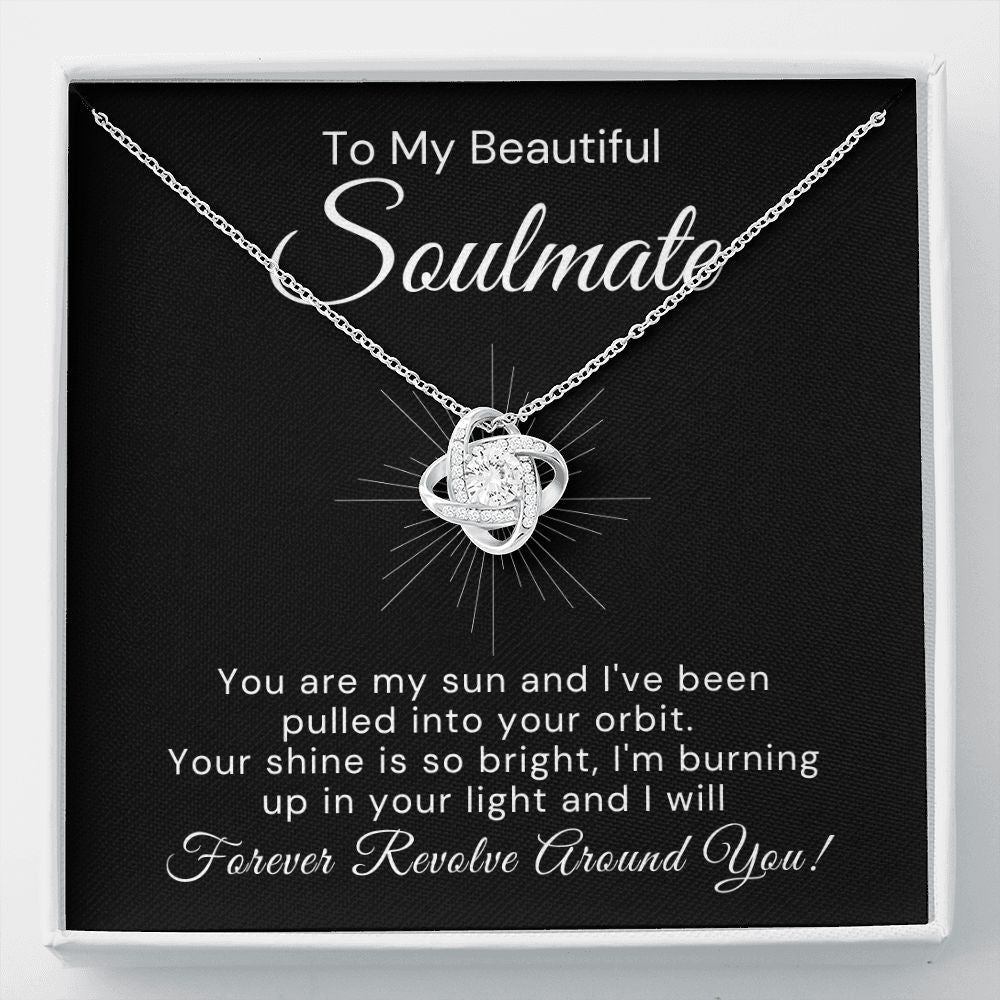 To My Beautiful Soulmate-"You Are My Sun" Love Knot Necklace