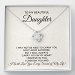 To My Beautiful Daughter-In My Heart Necklace