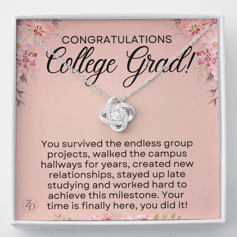 Congrats College Grad-"Worked Hard" Necklace