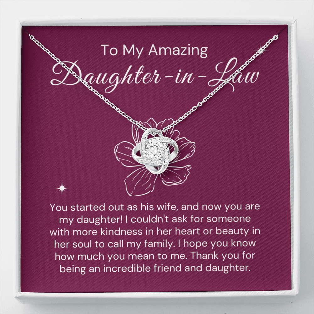 To My Incredible Daughter-In-Law-"Friend and Daughter" Necklace