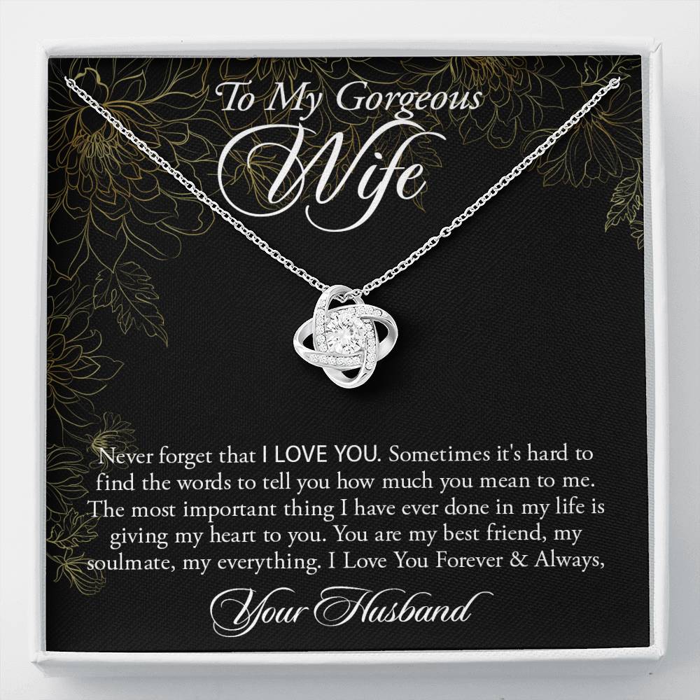 To My Gorgeous Wife-"My Heart Belongs to You" Necklace