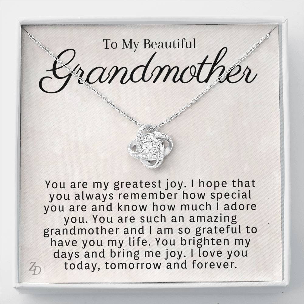 To My Beautiful Grandmother-"Greatest Joy" Necklace