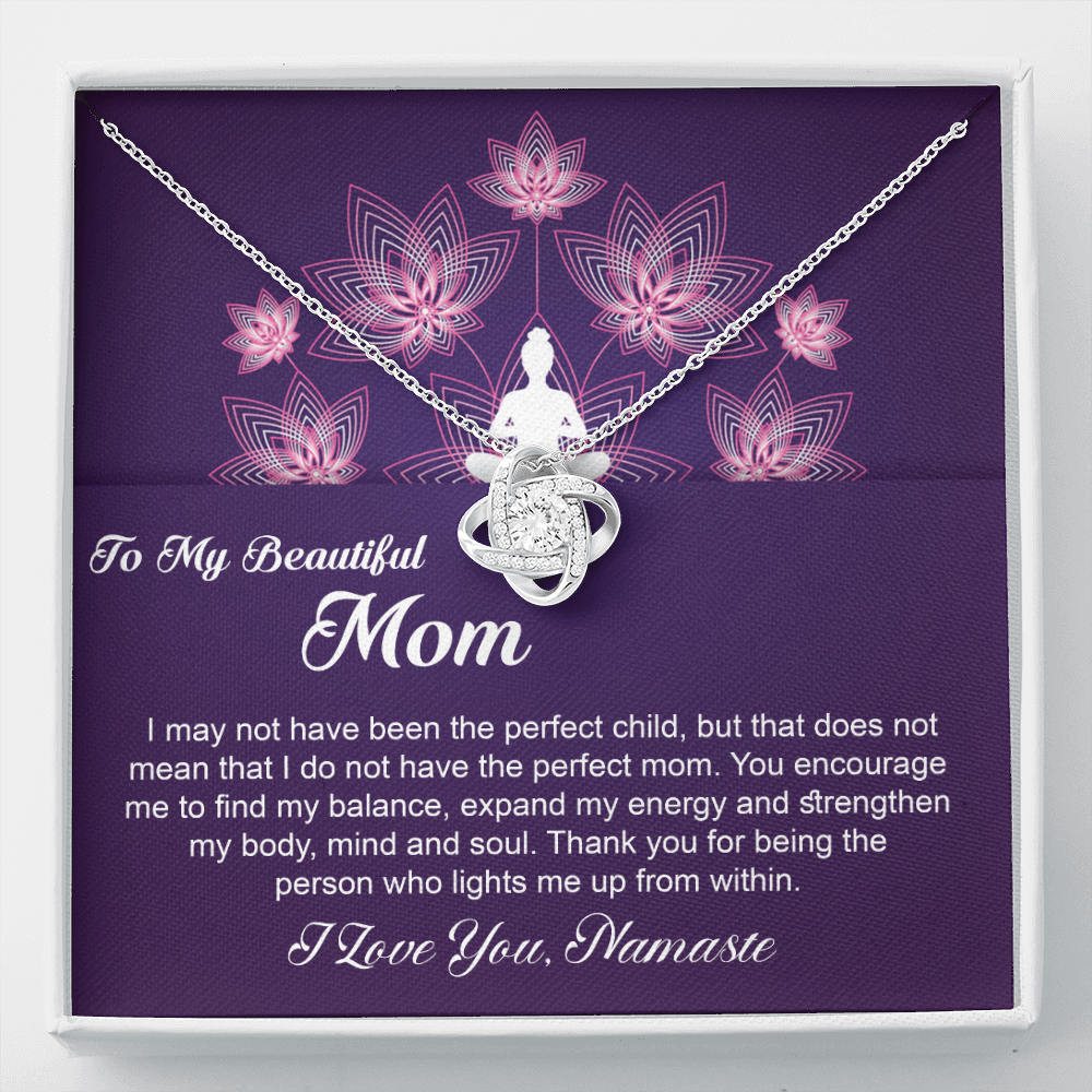 To My Beautiful Mom-Love Knot Necklace