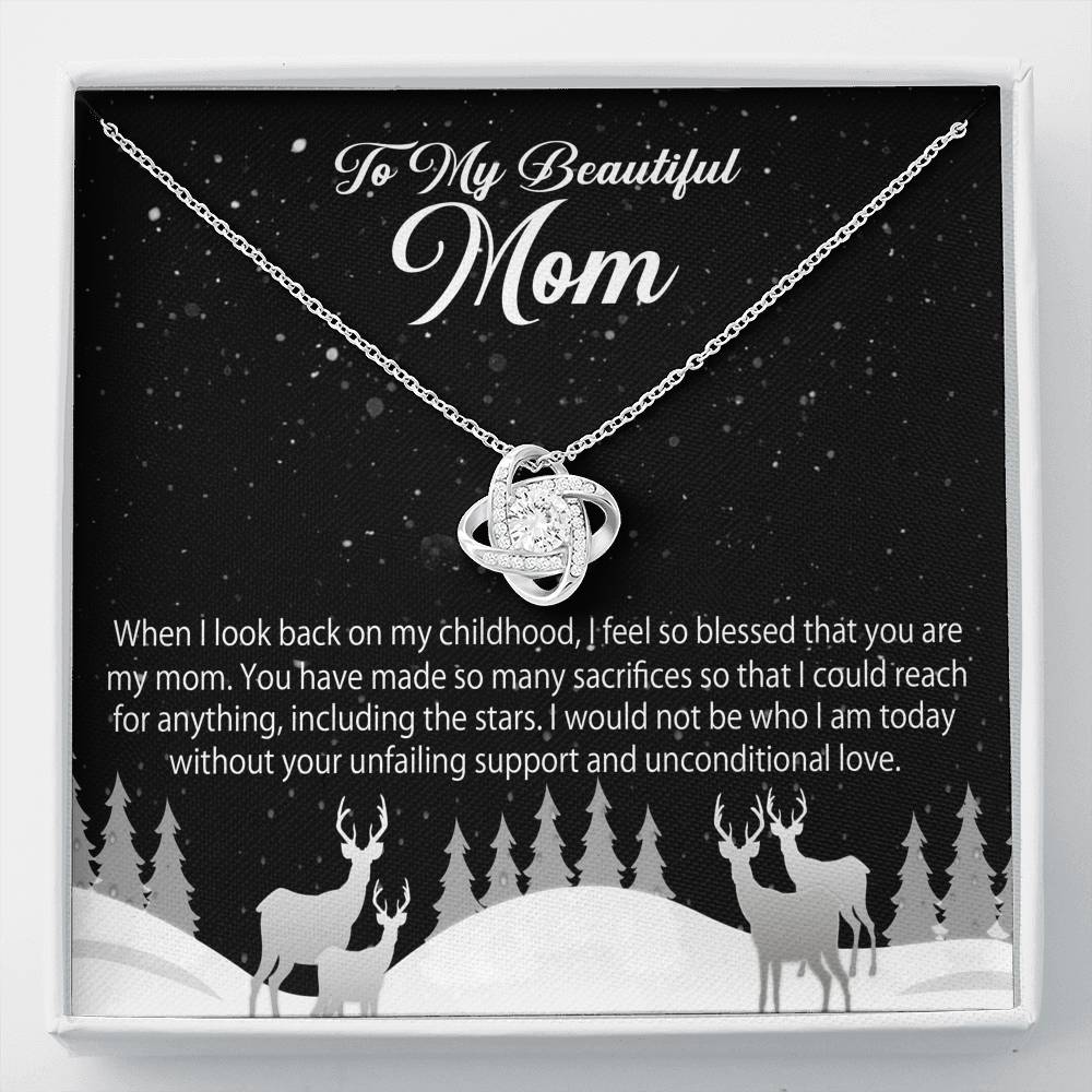 To My Beautiful Mom-Unconditional Love Necklace