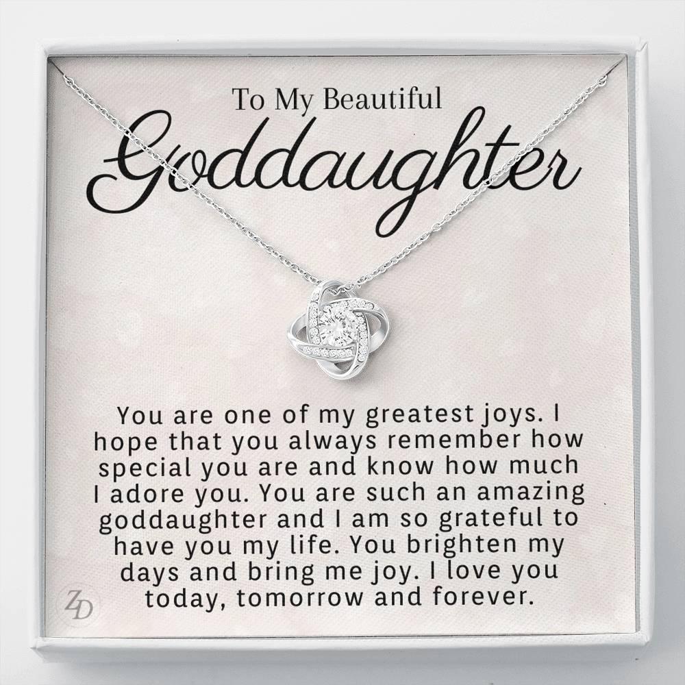 To My Beautiful Goddaughter-"Greatest Joy" Necklace