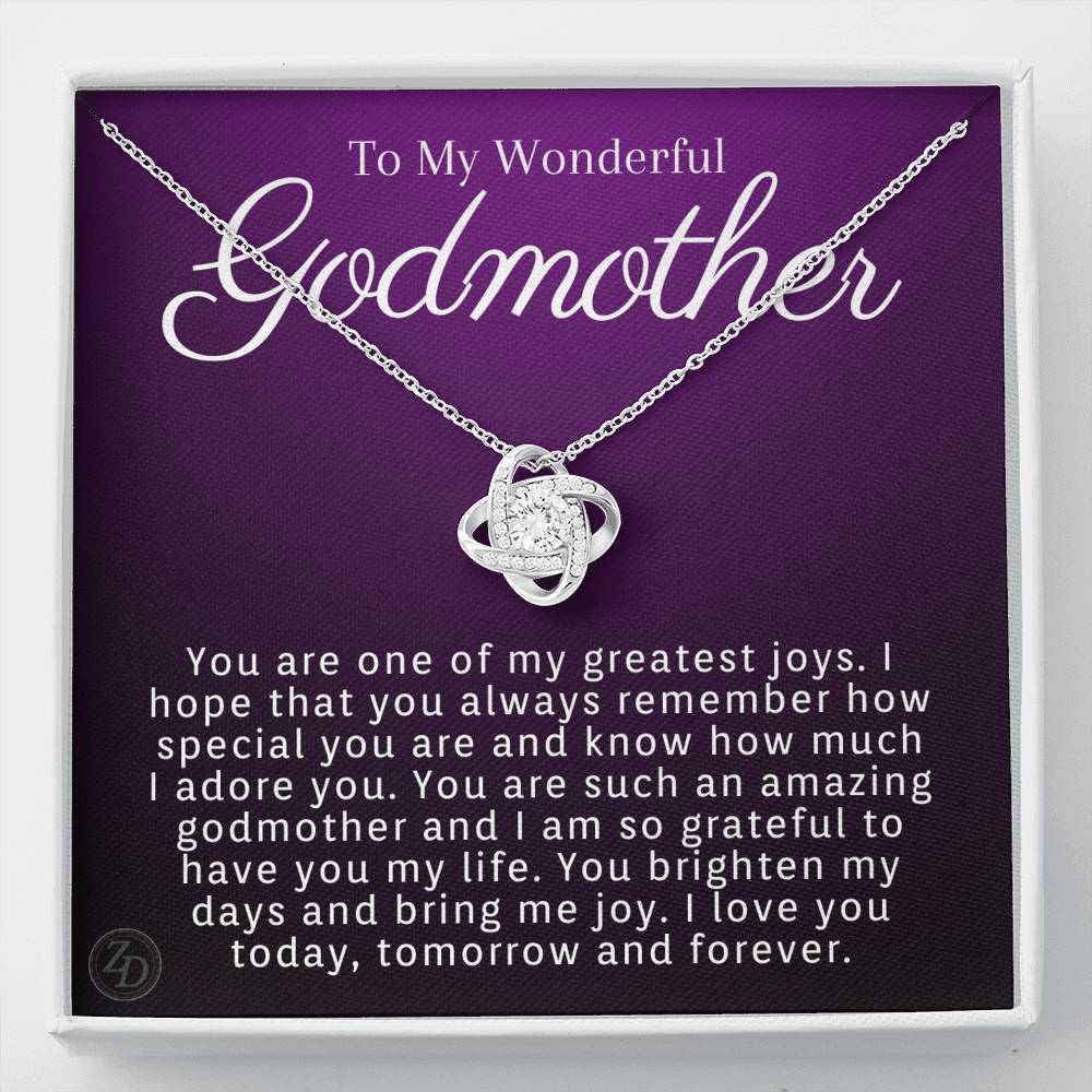 To My Beautiful Godmother-"My Greatest Joy" Necklace