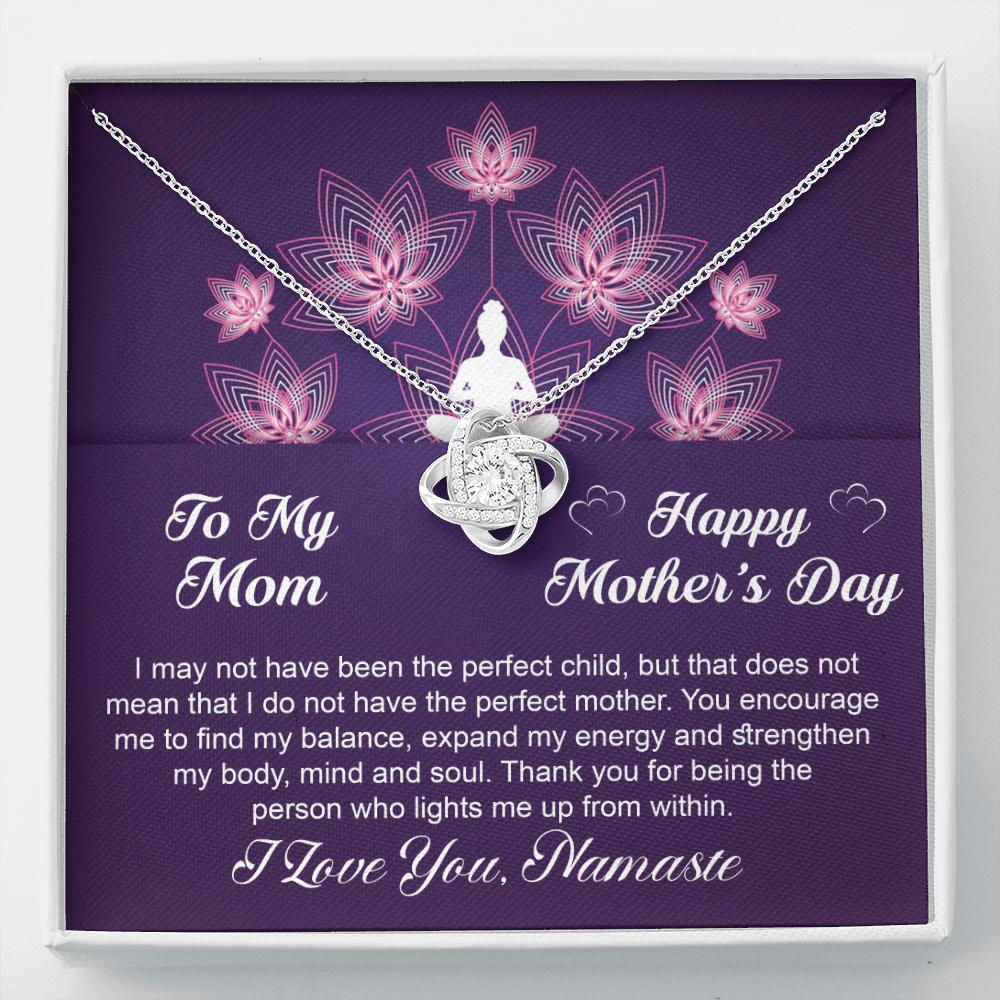 To My Yoga Mom-"I Love You" Necklace