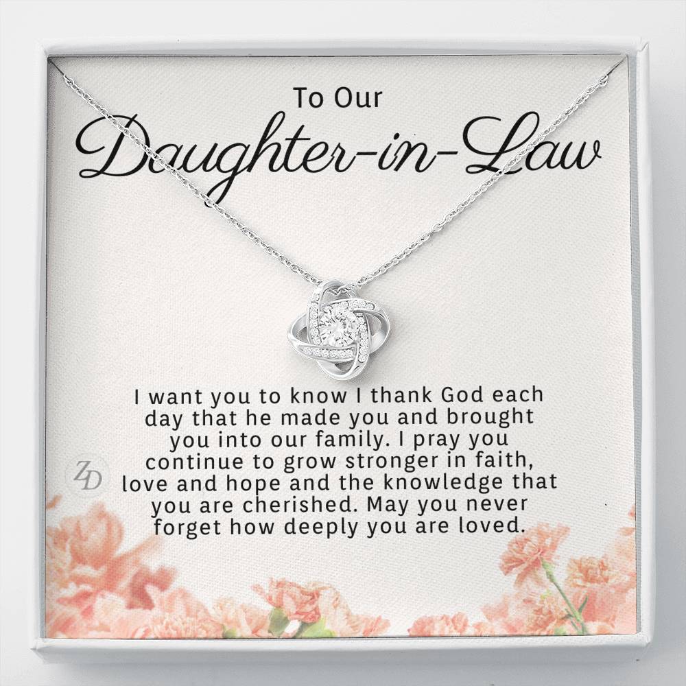 To My Daughter in Law-"Never Forget" Necklace