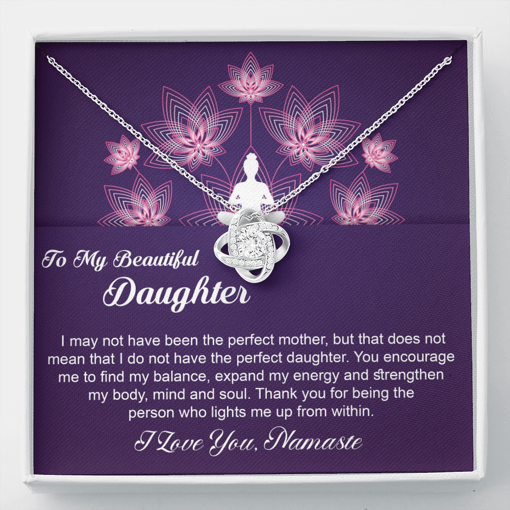 To My Beautiful Daughter-From Mom Love Knot Necklace