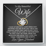To My Beautiful Wife-"Grateful for Your Love" Necklace