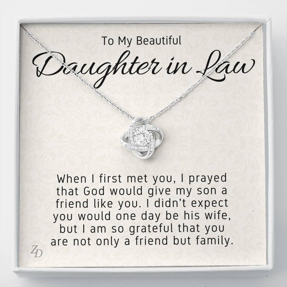 To My Daughter in Law-"God Sent You" Necklace