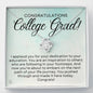 Congrats College Grad-"Dedication to Education" Necklace