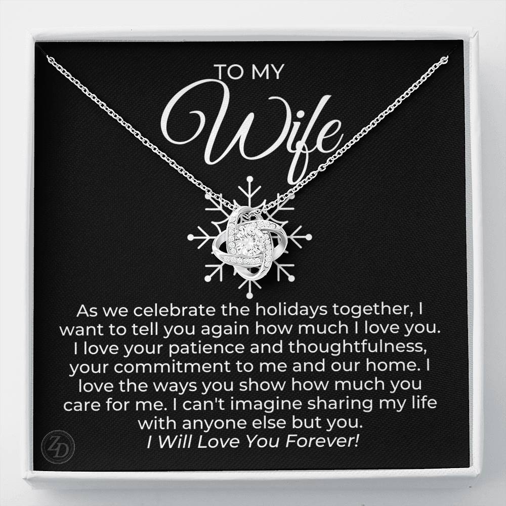To My Wife-"Holidays Together In Love" Necklace