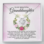To My Beautiful Granddaughter-"I Love Your Smile" Necklace