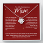 To My Gorgeous Mom-"Your Love and Care" Necklace