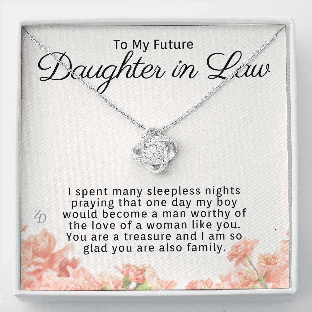 To My Daughter in Law-"Glad You're Family" Necklace