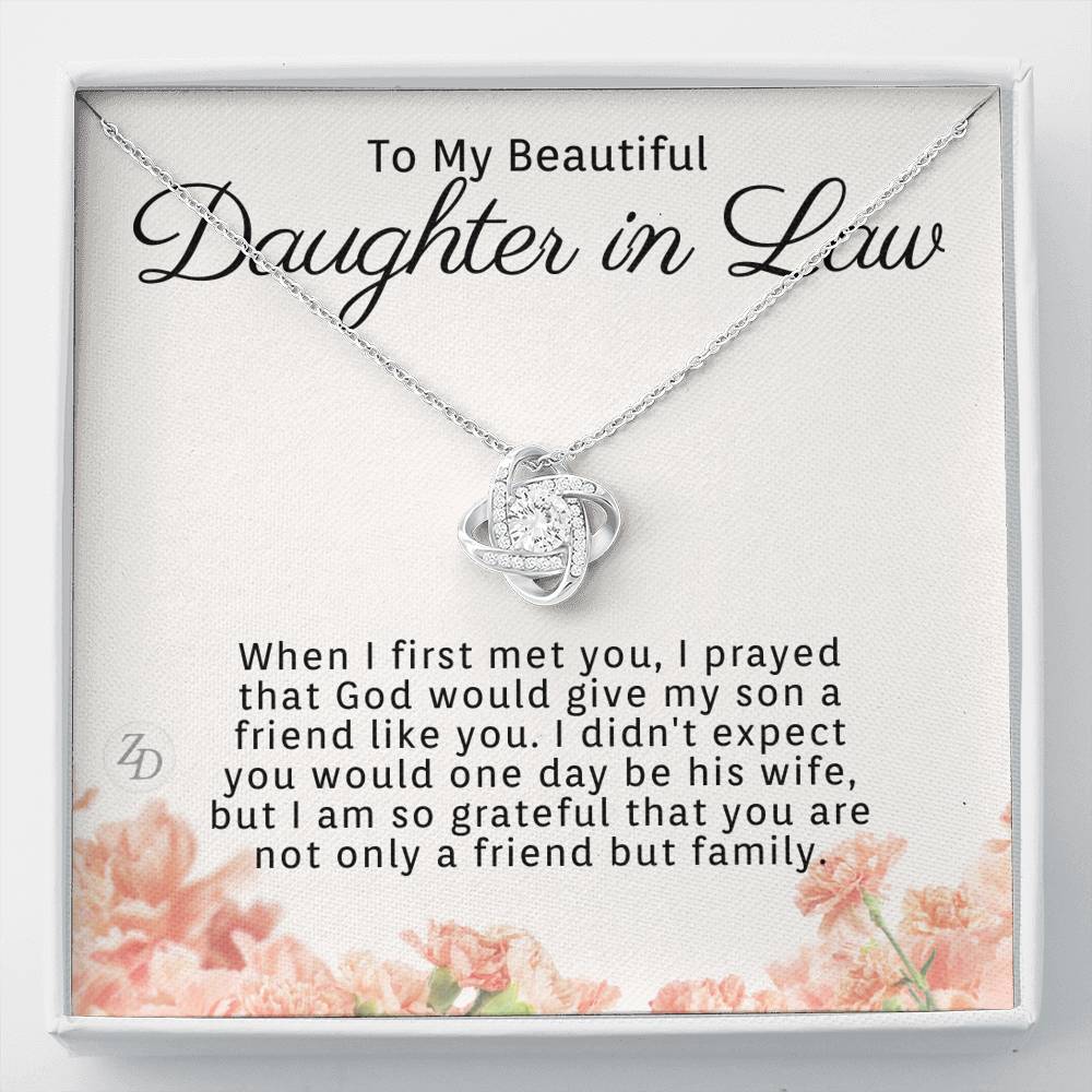 To My Daughter in Law-"Friend and Family" Necklace
