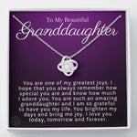 To My Granddaughter-"My Greatest Joy" Necklace