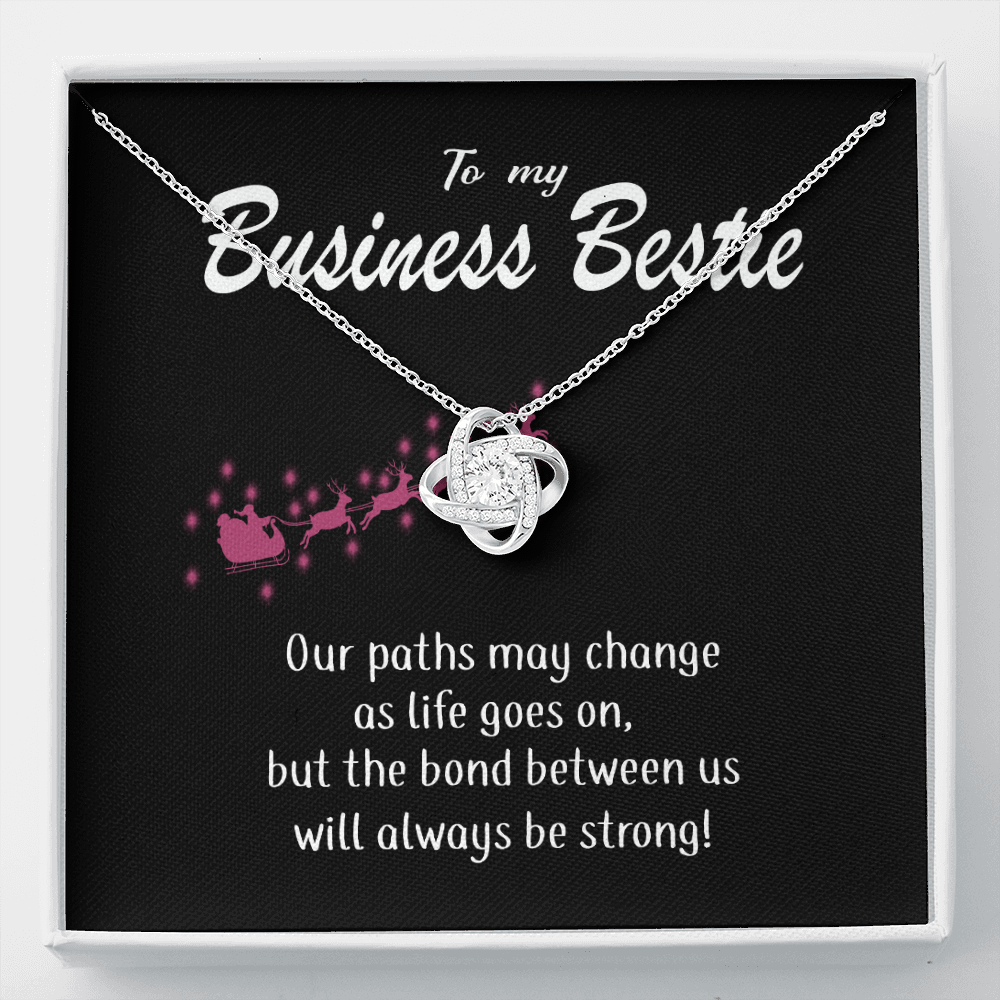 To My Business Bestie-"Our Paths Hearts" Necklace