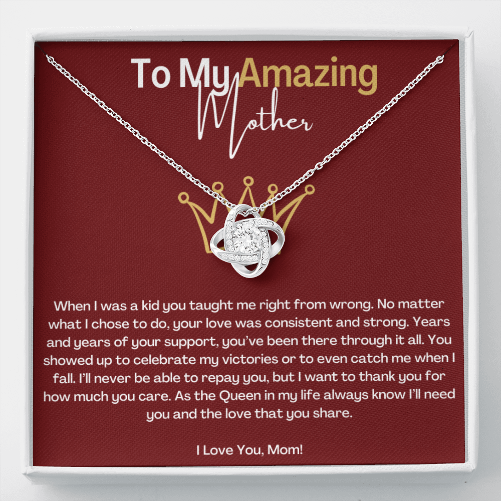 To My Amazing Mother-"Your Support" Necklace