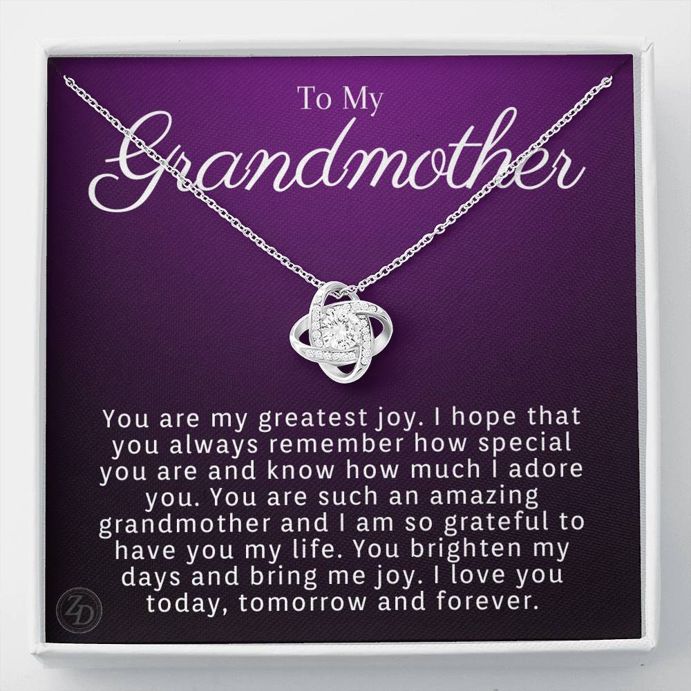 To My Grandmother-"My Greatest Joy" Necklace