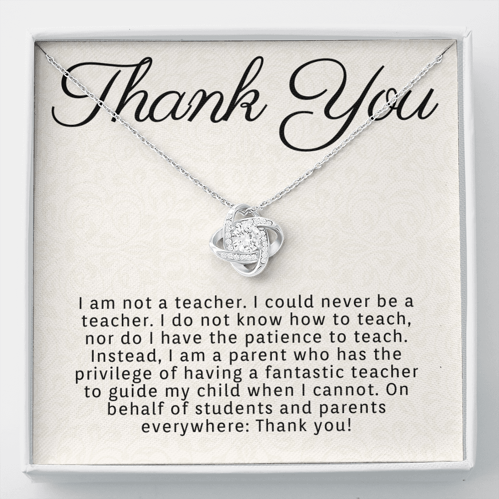 Thank You-"On Behalf of Parents Everywhere" Necklace
