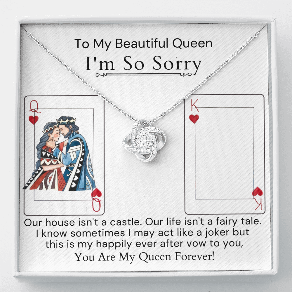 To My Beautiful Queen-I'm So Sorry Queen Necklace