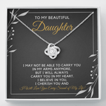 To My Beautiful Daughter-"Carry You" Necklace