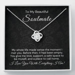 To My Beautiful Soulmate-"You Are My Home" Love Knot Necklace