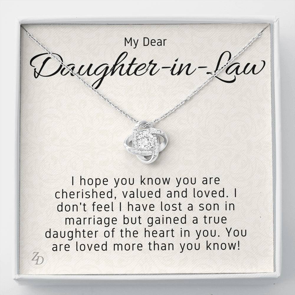 To My Daughter in Law-"Gained a Daughter" Necklace