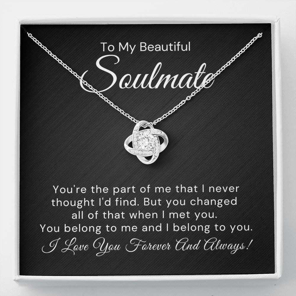 To My Beautiful Soulmate-"Best Part of Me" Love Knot Necklace