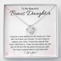 To My Bonus Daughter-"In My Heart" Love Necklace