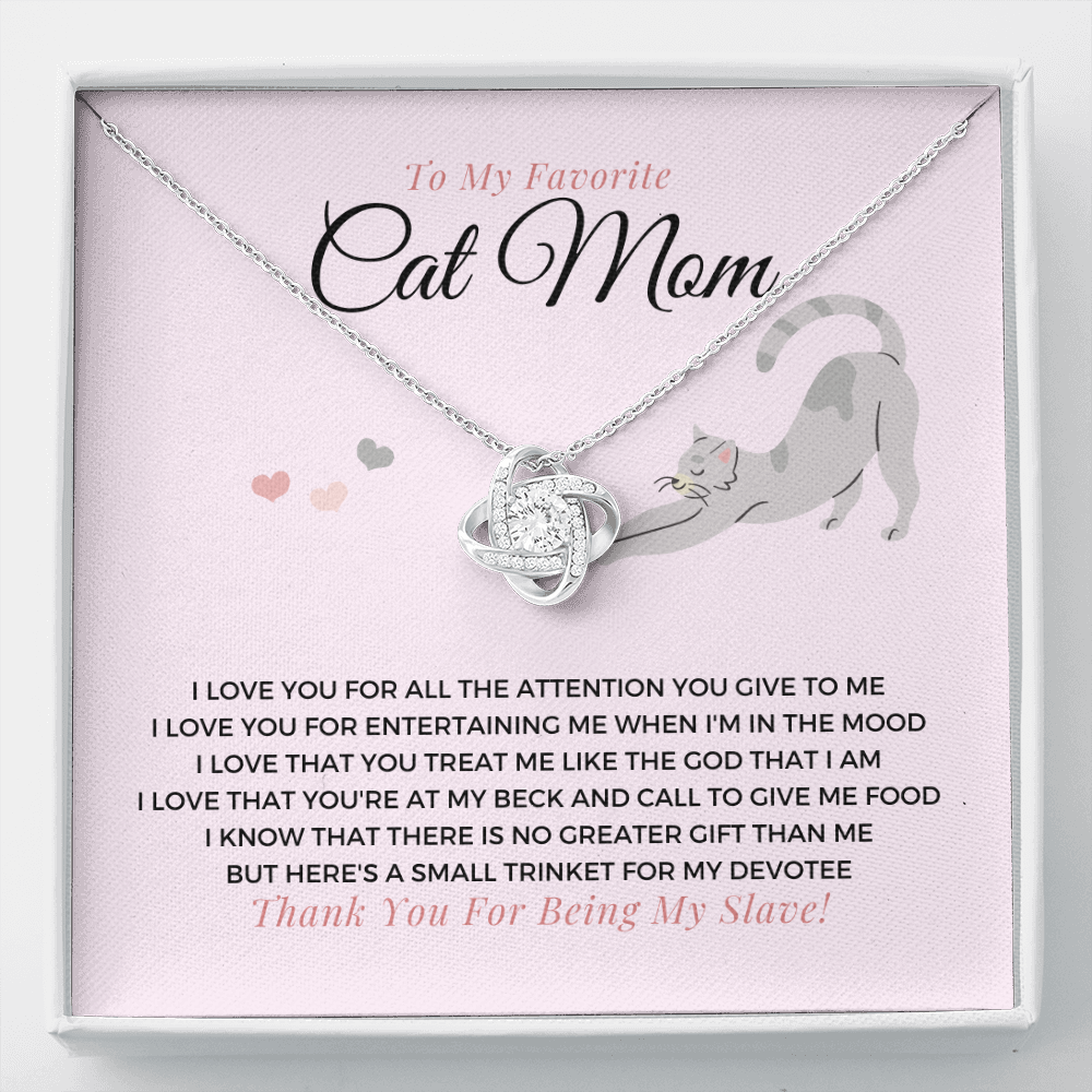 To My Favorite Cat Mom-"Thank You for Putting Me First" Necklace
