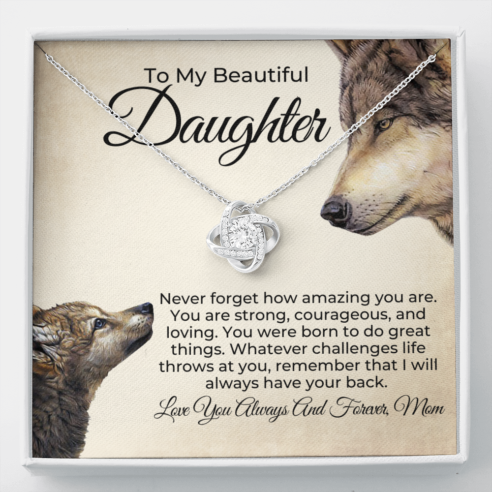 To My Beautiful Daughter, from Mom-"You Are Strong" Necklace