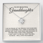 To My Beautiful Granddaughter-"Your Smile and Laughter" Necklace