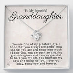 To My Beautiful Granddaughter-"Greatest Joy" Necklace