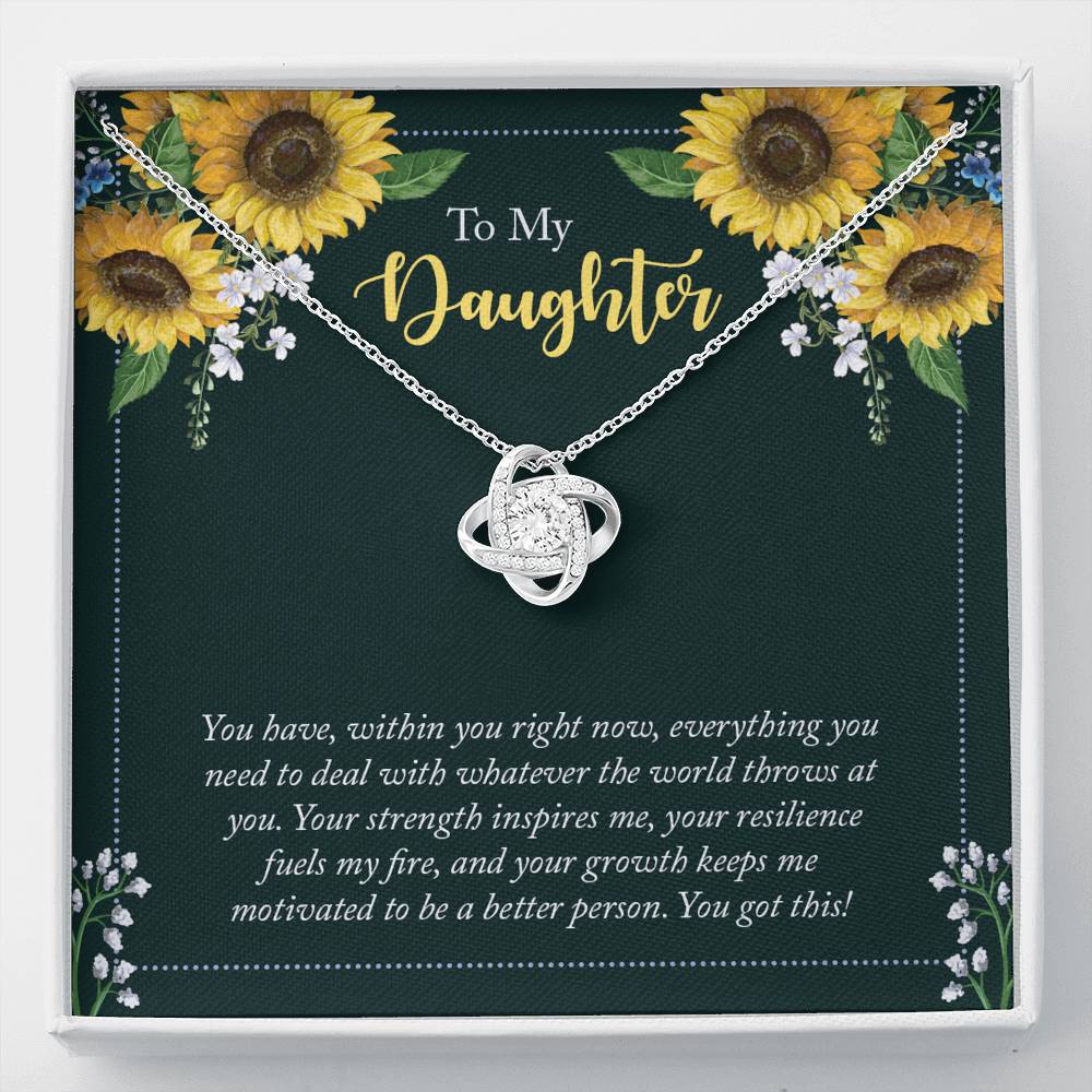 To My Daughter-"You Inspire Me" Necklace