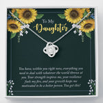 To My Daughter-"You Inspire Me" Necklace
