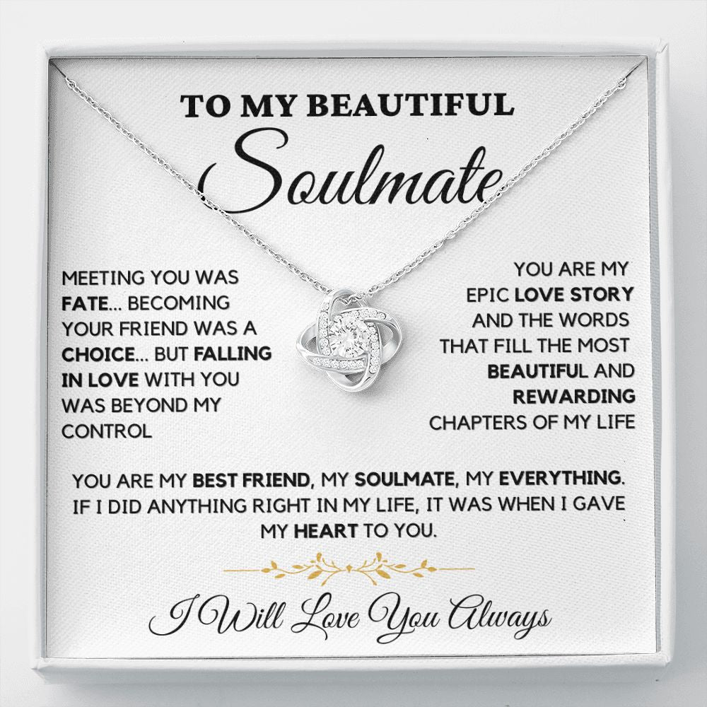 To My Soulmate-"Fate in Love" Love Necklace