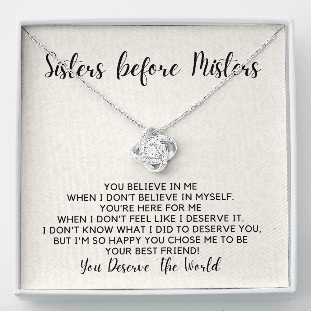 Sisters Before Misters-"You Deserve the World" Necklace