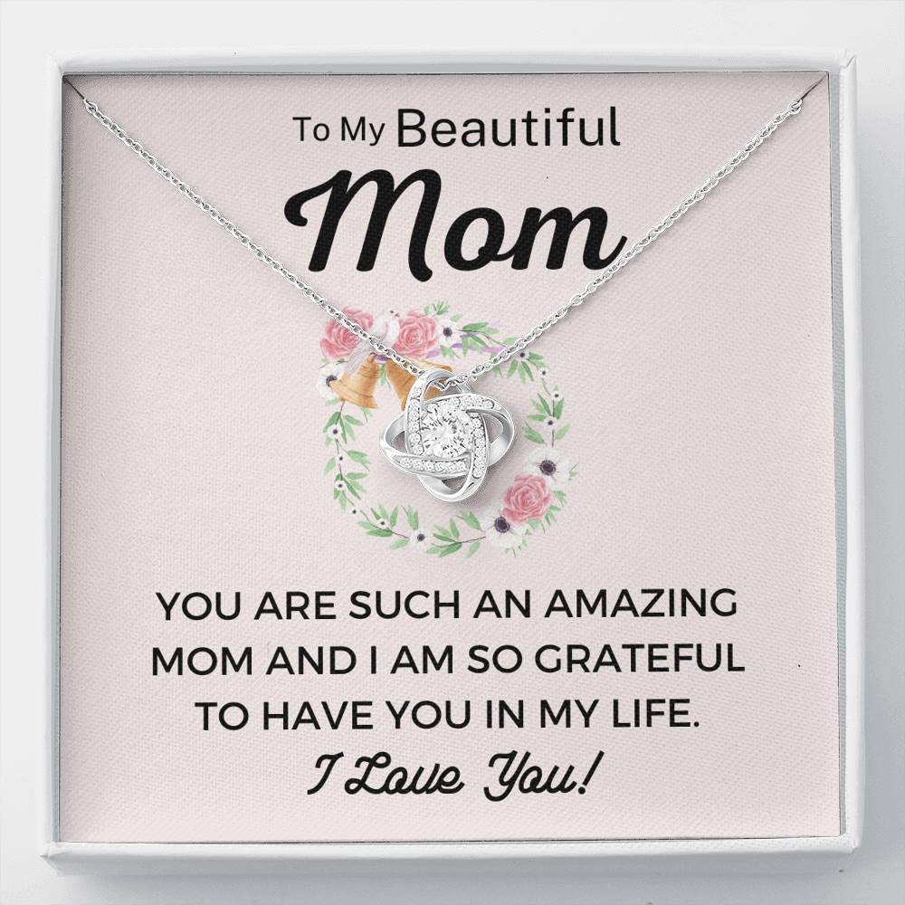 To My Beautiful Mom-"I Am Grateful" Necklace