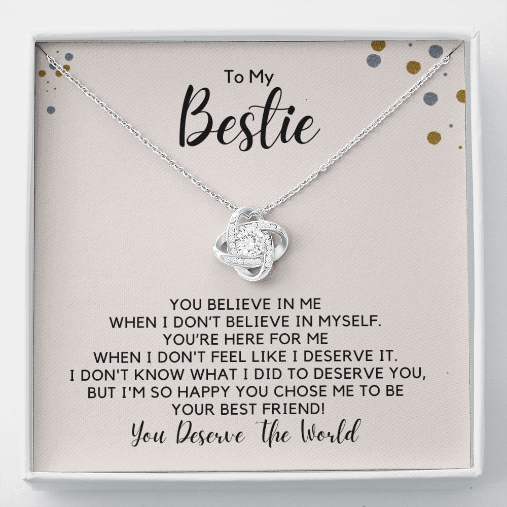 To My Bestie-"You Deserve the World" Necklace