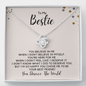 To My Bestie-"You Deserve the World" Necklace