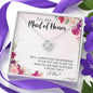 "Wedding Memories with My Maid of Honor" Necklace