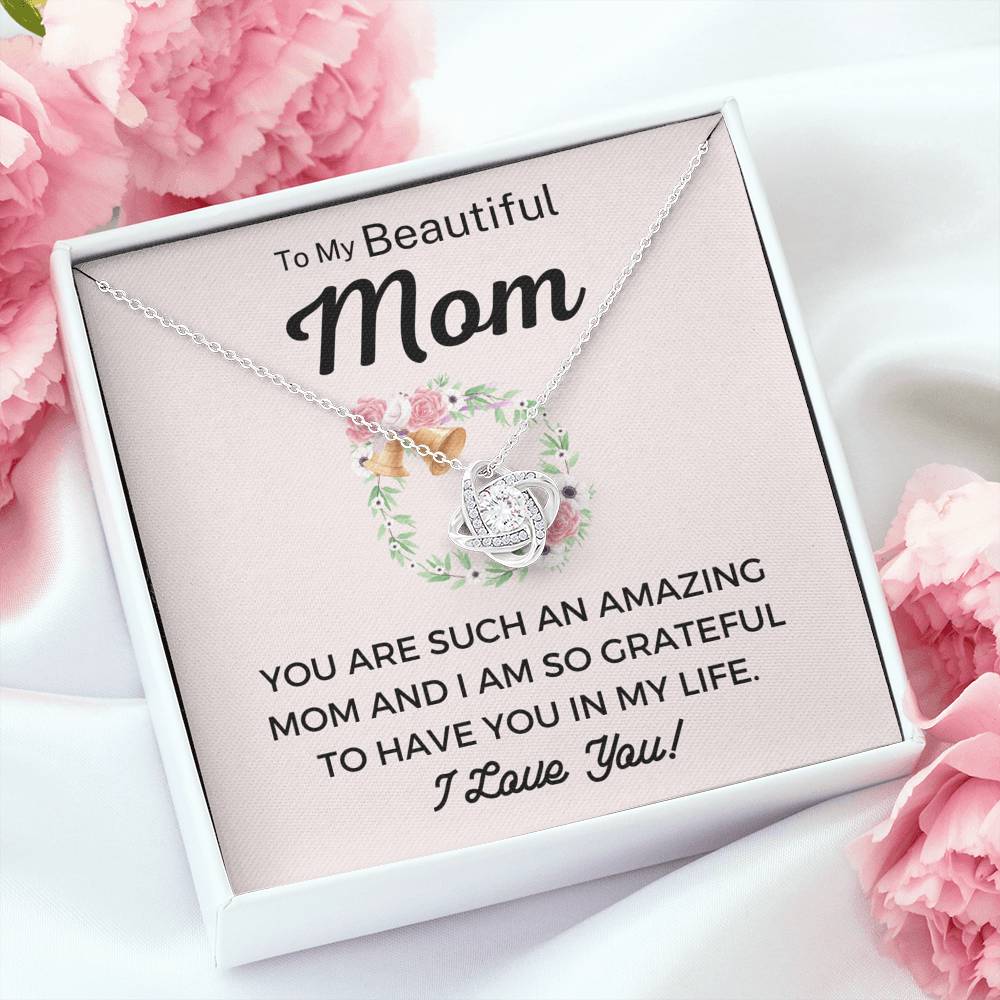 To My Beautiful Mom-"I Am Grateful" Necklace