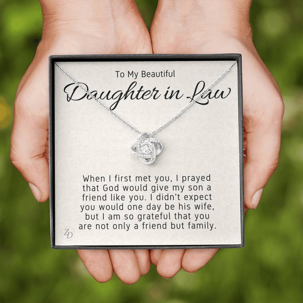 To My Daughter in Law-"God Sent You" Necklace
