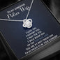 To My Gorgeous Police Wife, I Will Walk The Thin Blue Line-Love Knot Necklace
